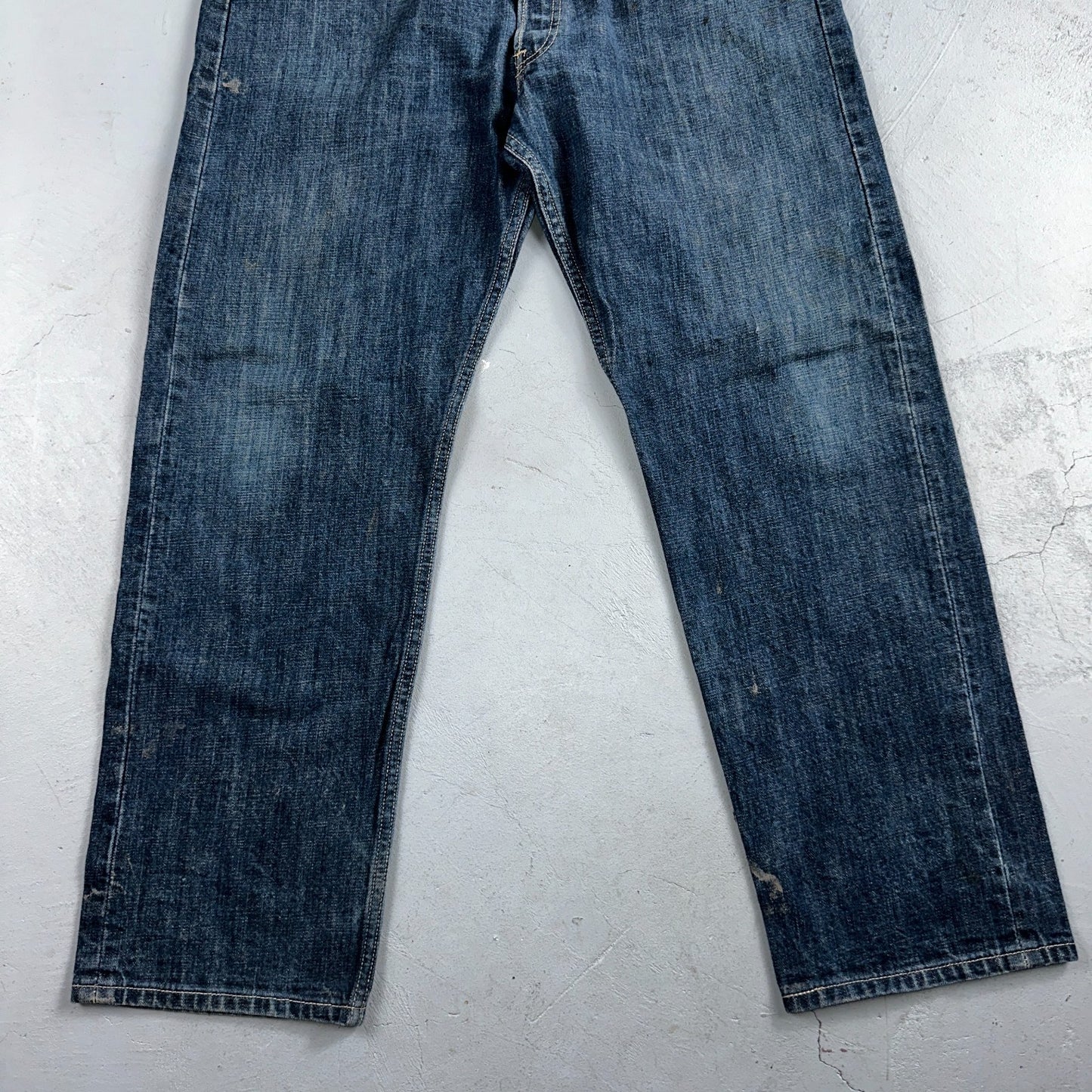 Levis 501 Vintage Y2K XX Straight Leg Jeans Blue Med Wash 38x32 Act 35x29
