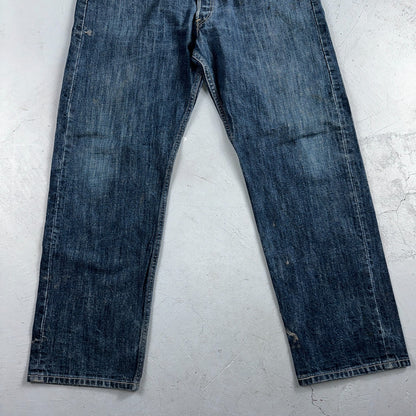 Levis 501 Vintage Y2K XX Straight Leg Jeans Blue Med Wash 38x32 Act 35x29