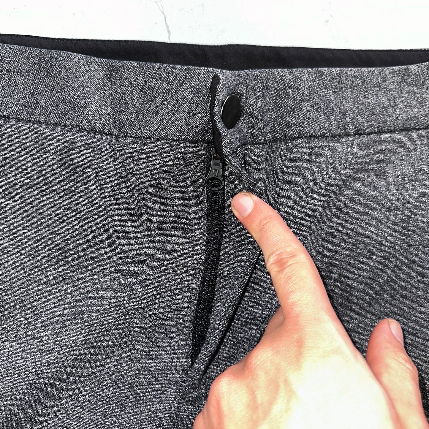 Lululemon Size 10 Grey Marle Ponte High Waist Fly Slim Fit Dress Pants Casual