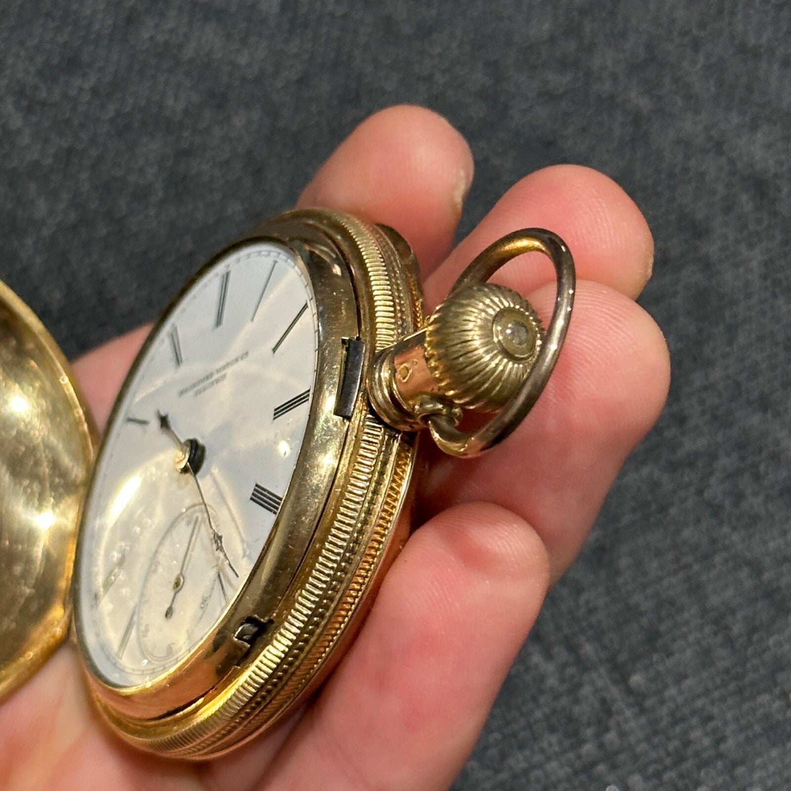 Rare 1882 Rockford Watch Co. Illinois Working Pocket Watch Hunter Case