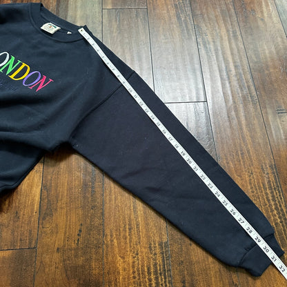 London Crewneck Sweater Adult L Sweatshirt 80's 90's Pullover Vintage Fashion
