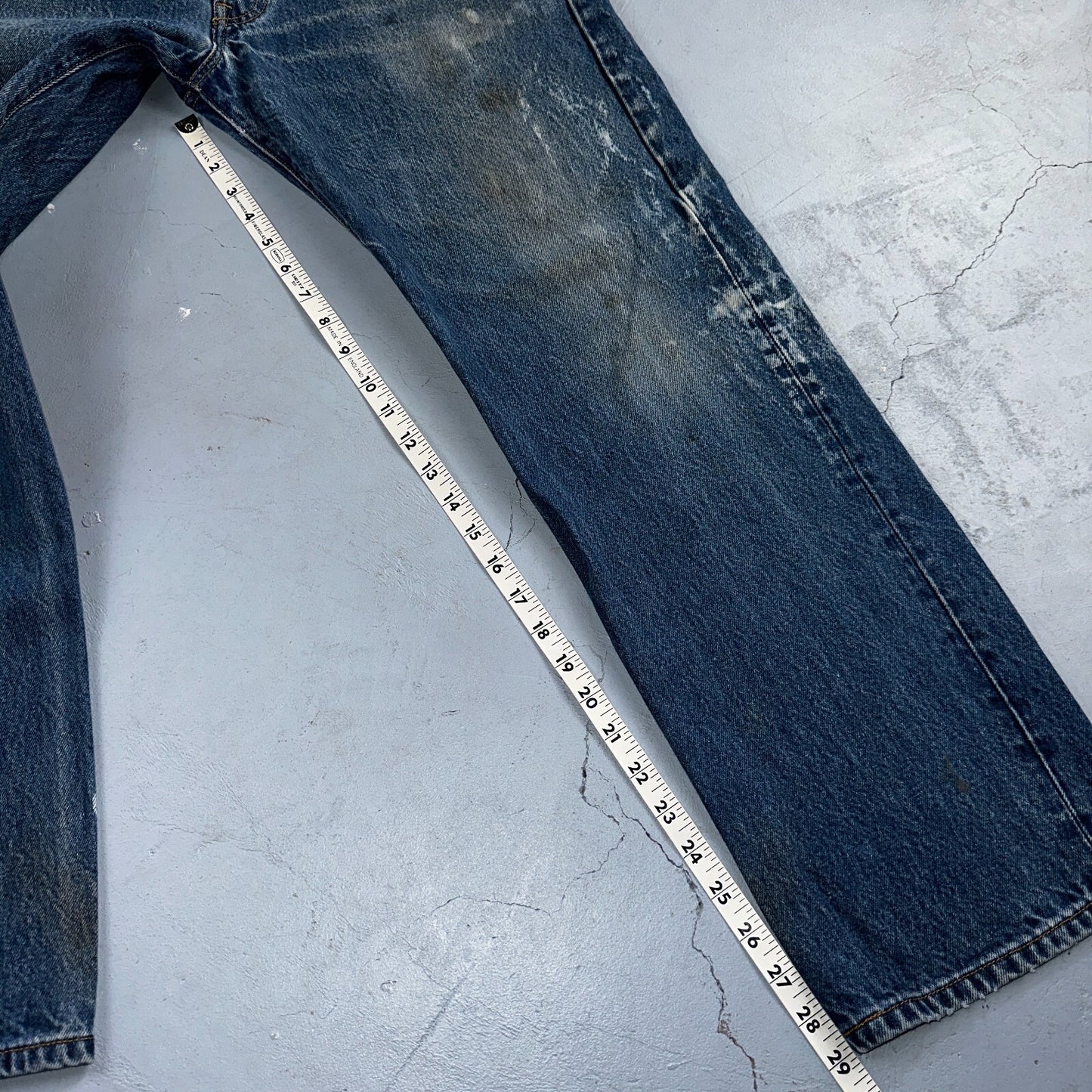 Levis 501 Vintage Y2K XX Straight Leg Jeans 90s Blue Med Wash 35x33 Act 33x29