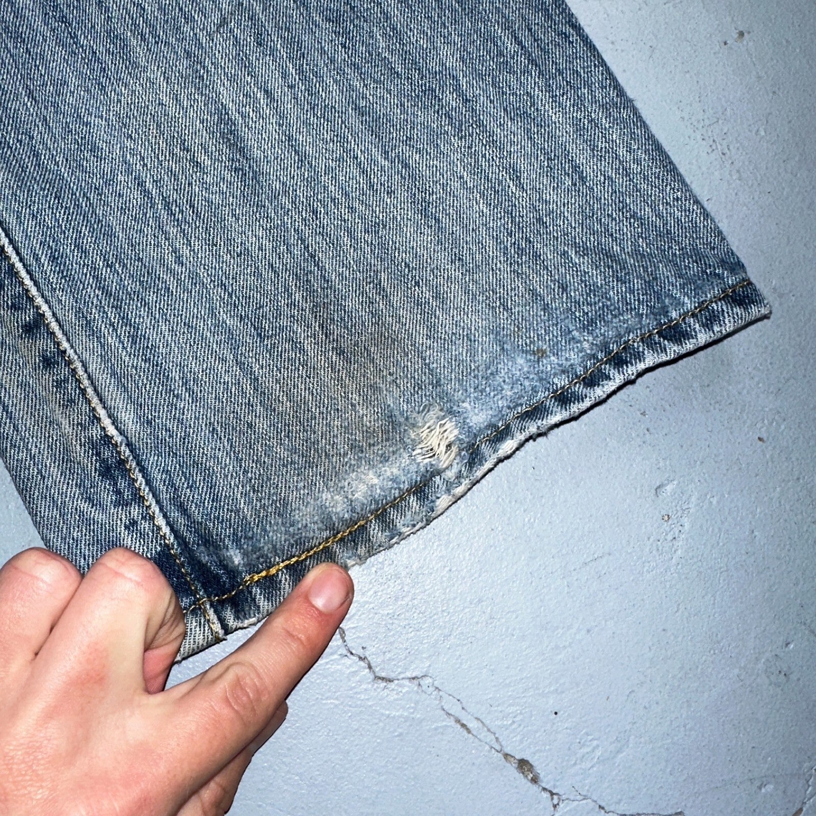 Levis 501 Vintage Y2K XX Straight Leg Jeans Blue Light Wash 36x34 Act 35x31