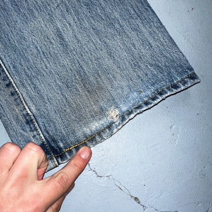 Levis 501 Vintage Y2K XX Straight Leg Jeans Blue Light Wash 36x34 Act 35x31