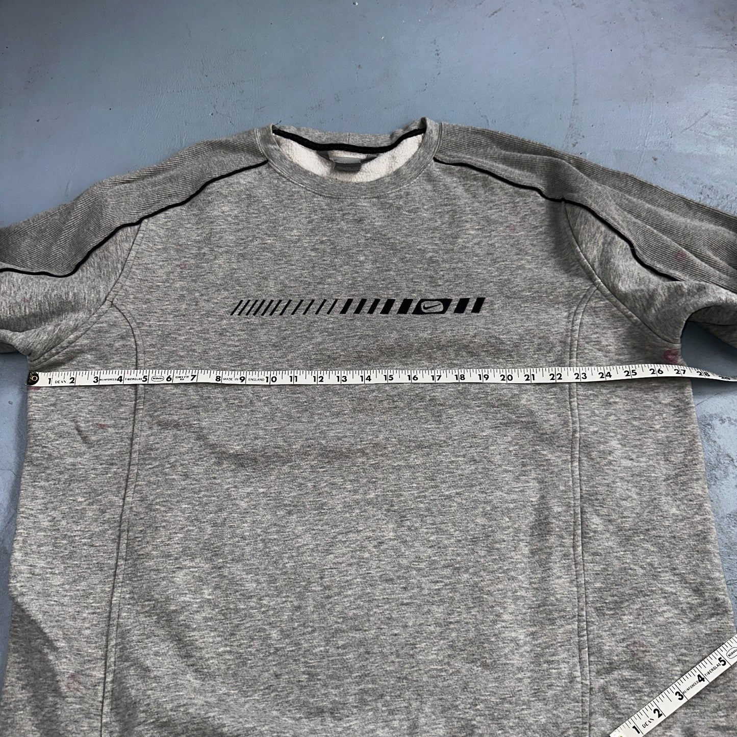 Nike 2XL Silver Tag Sweatshirt 90s VTG Crewneck Y2K Speed Stained Air Max Promo