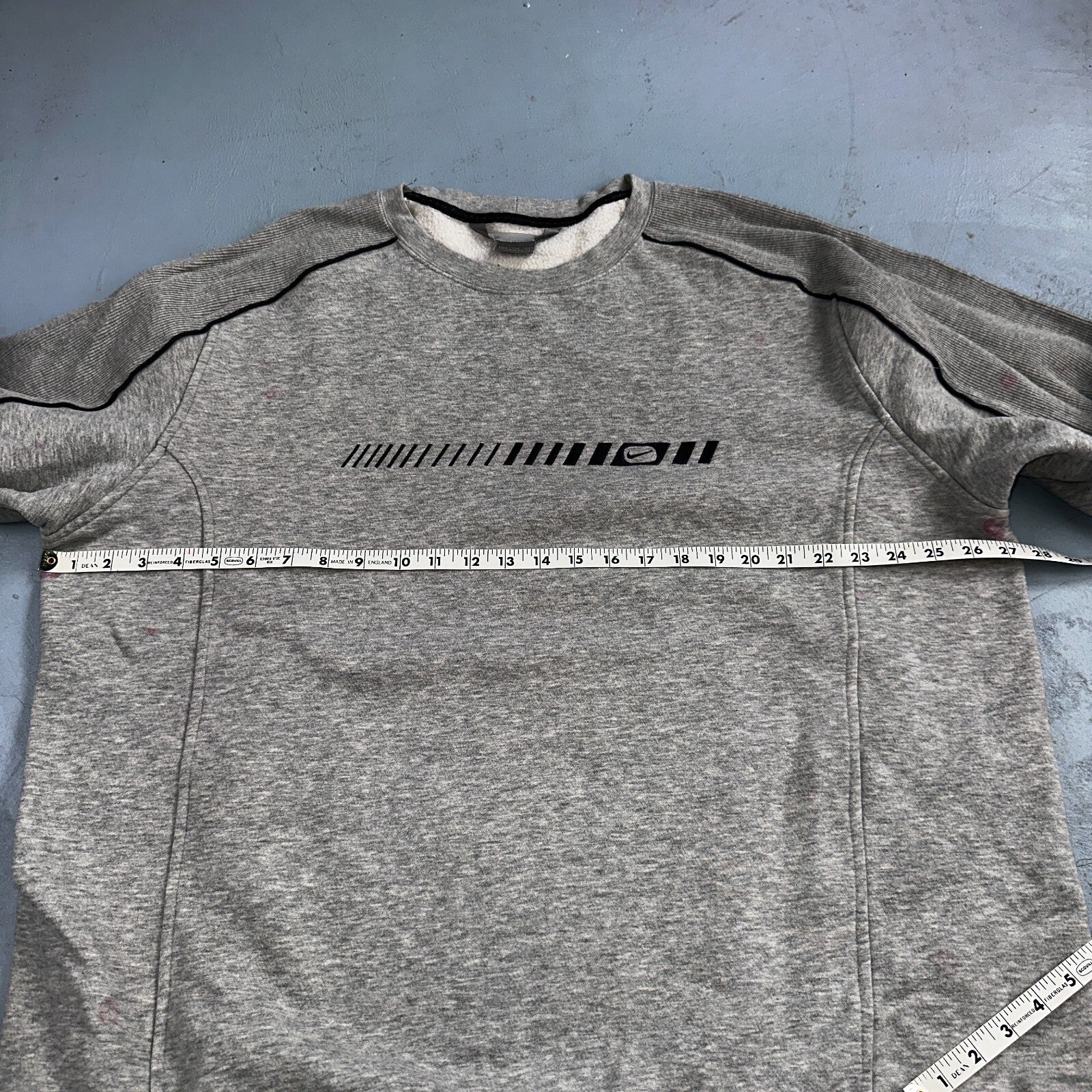 Nike 2XL Silver Tag Sweatshirt 90s VTG Crewneck Y2K Speed Stained Air Max Promo