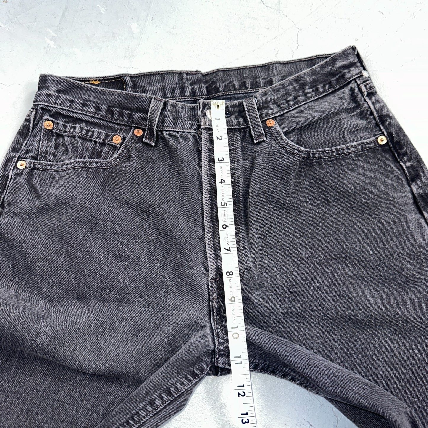 Levis 501 Vintage 80s USA XX Straight Leg Jeans Black Light Wash 33x34 Act 31x32