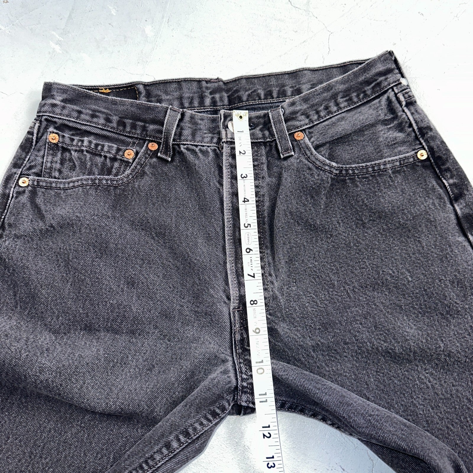 Levis 501 Vintage 80s USA XX Straight Leg Jeans Black Light Wash 33x34 Act 31x32