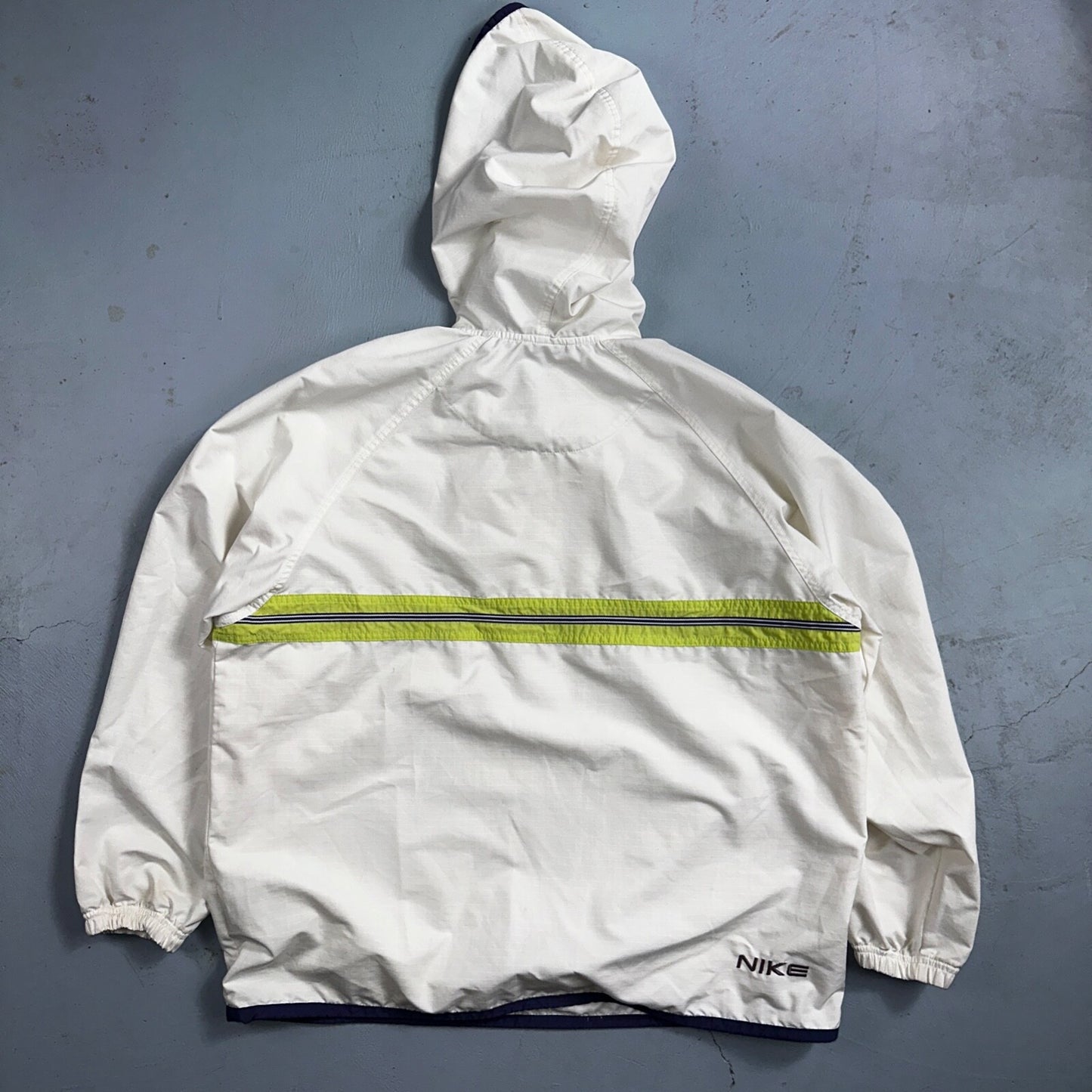 Nike Jacket Vintage Nylon Windbreaker Women’s Quarter Zip Large White 90s