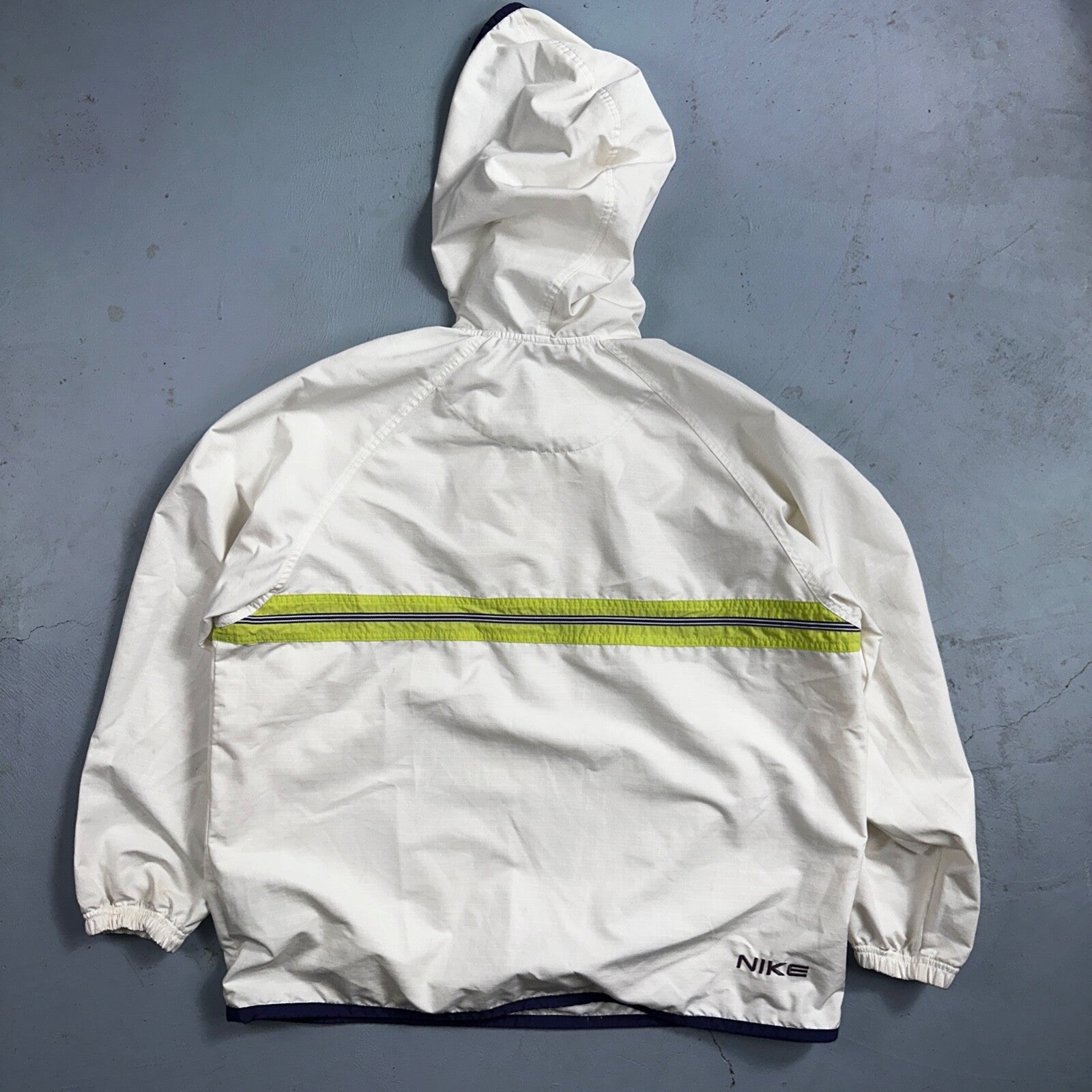 Nike Jacket Vintage Nylon Windbreaker Women’s Quarter Zip Large White 90s