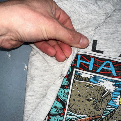 Ray Troll 1990 Alaska Halibut Kickin Butt VTG T Shirt 90s Single Stitch Fish Lee