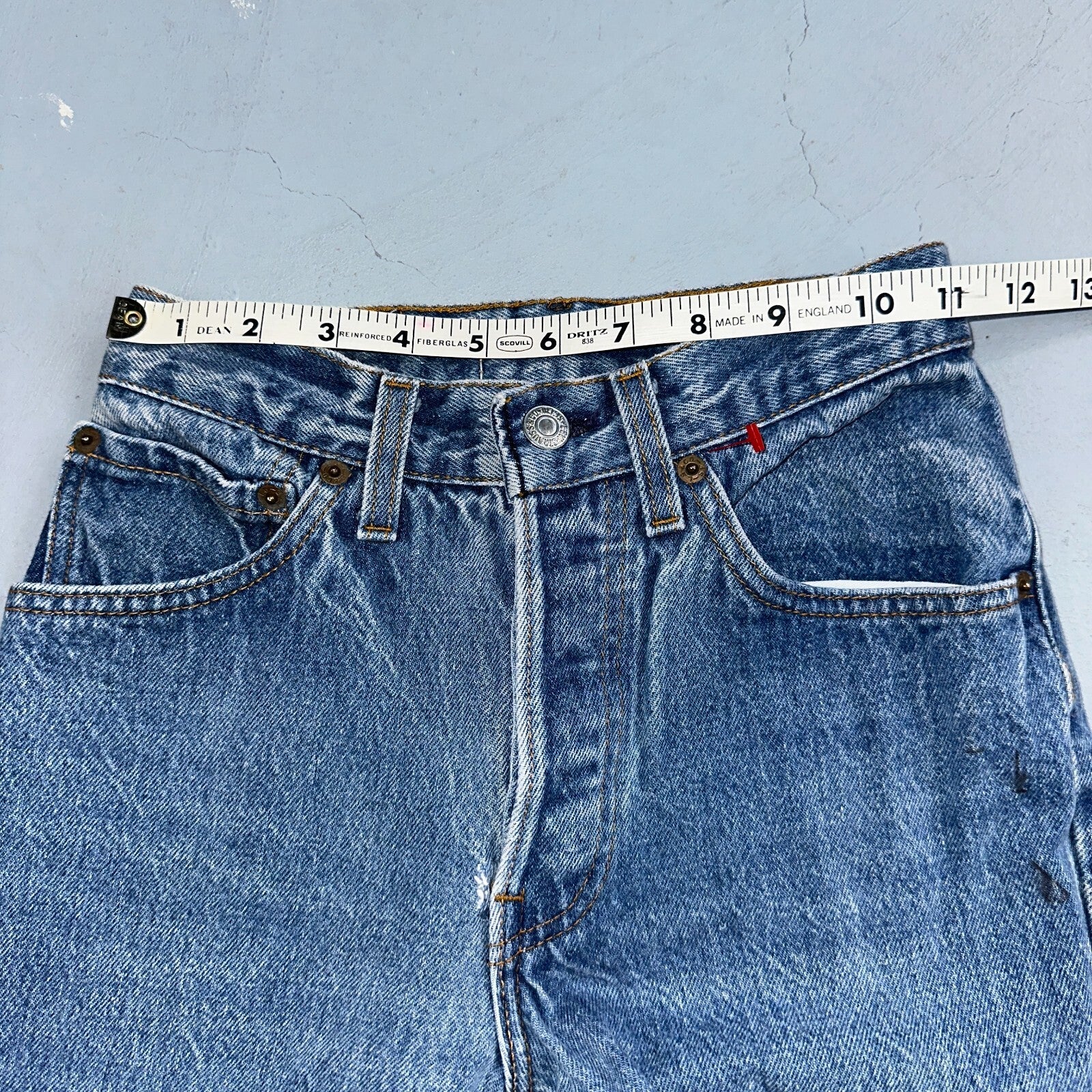 Levis 501 Vintage 80s USA XX Straight Leg Jeans Womens Blue Med Wash Act 22x33