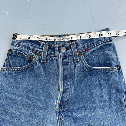 Levis 501 Vintage 80s USA XX Straight Leg Jeans Womens Blue Med Wash Act 22x33