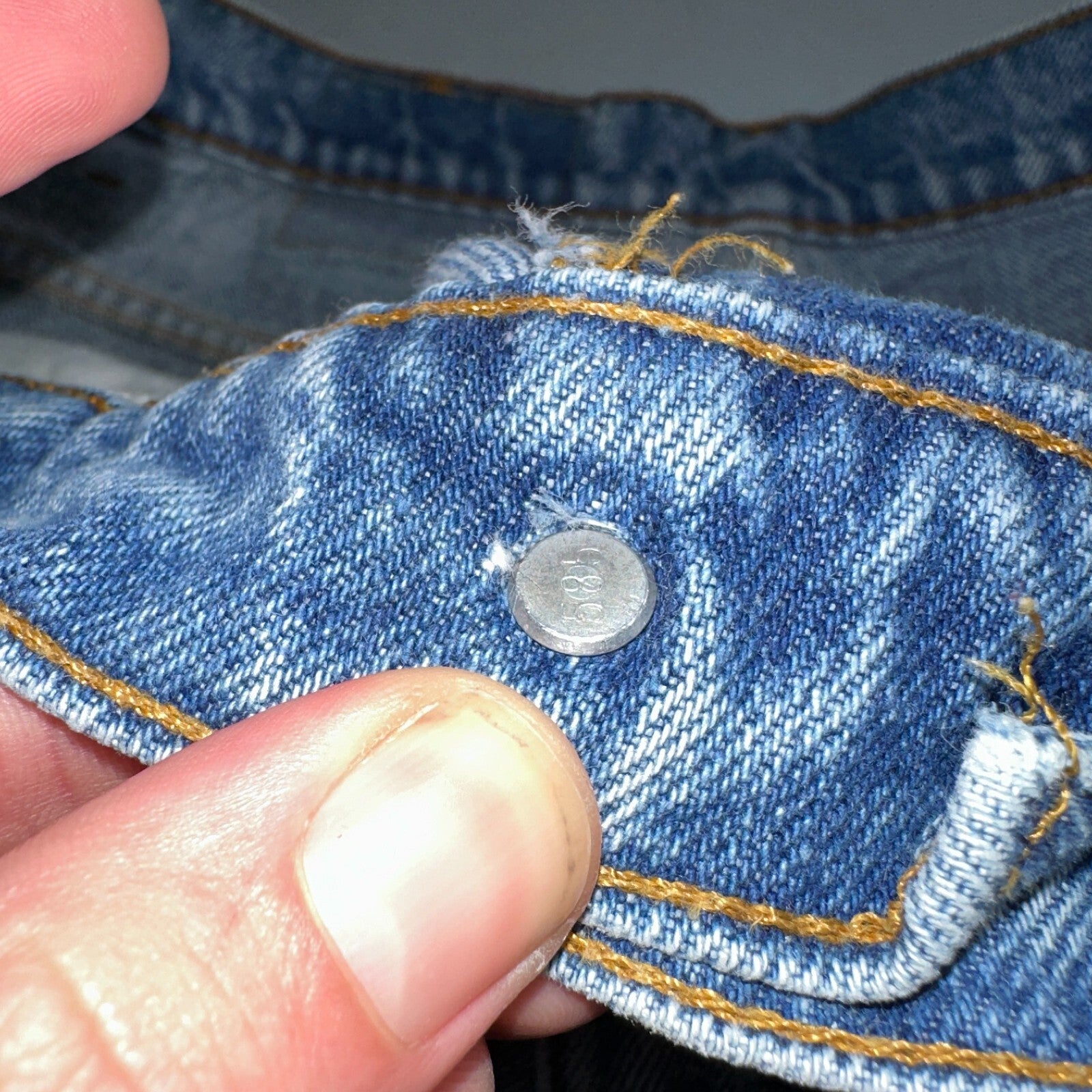 Levis 517 Vintage 80s USA Orange Tab Bootcut Flare Blue Worn Jeans Act 34x30