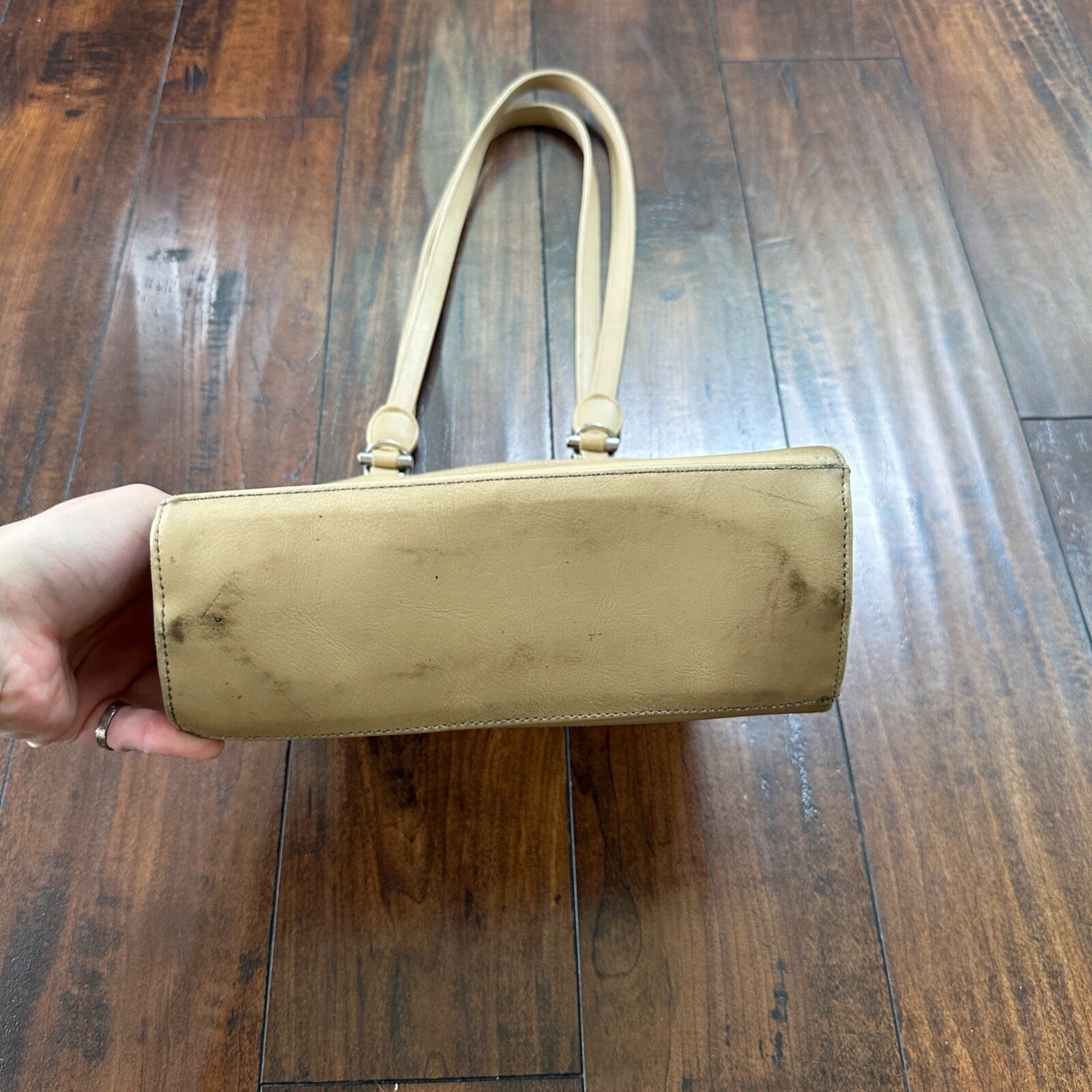 Women’s Crossbody Bag Medium Pockets Purse Golden Yellow Color VTG 1980s 80s