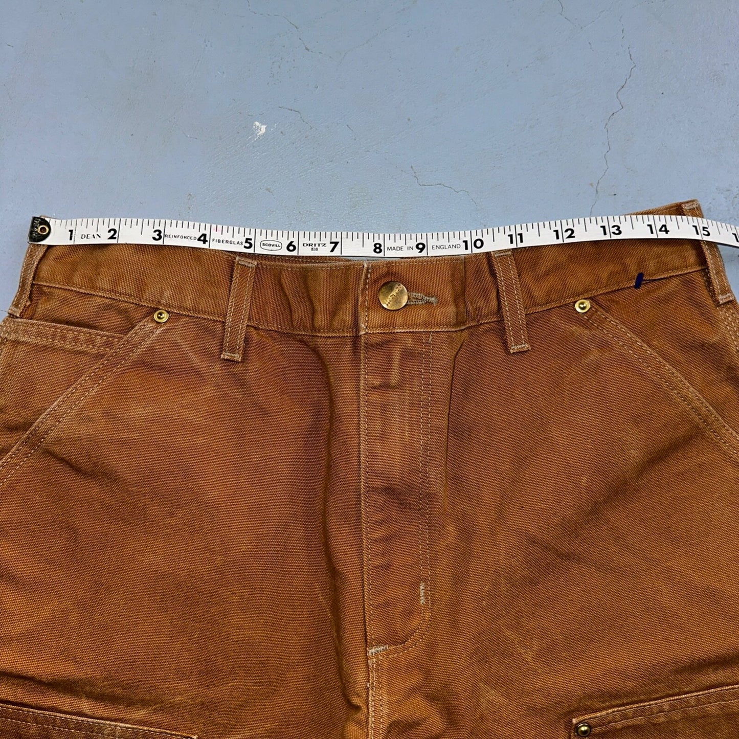 Carhartt Shorts VTG Double Knee Carpenter Pants USA B01 Brown Act 33 30x18