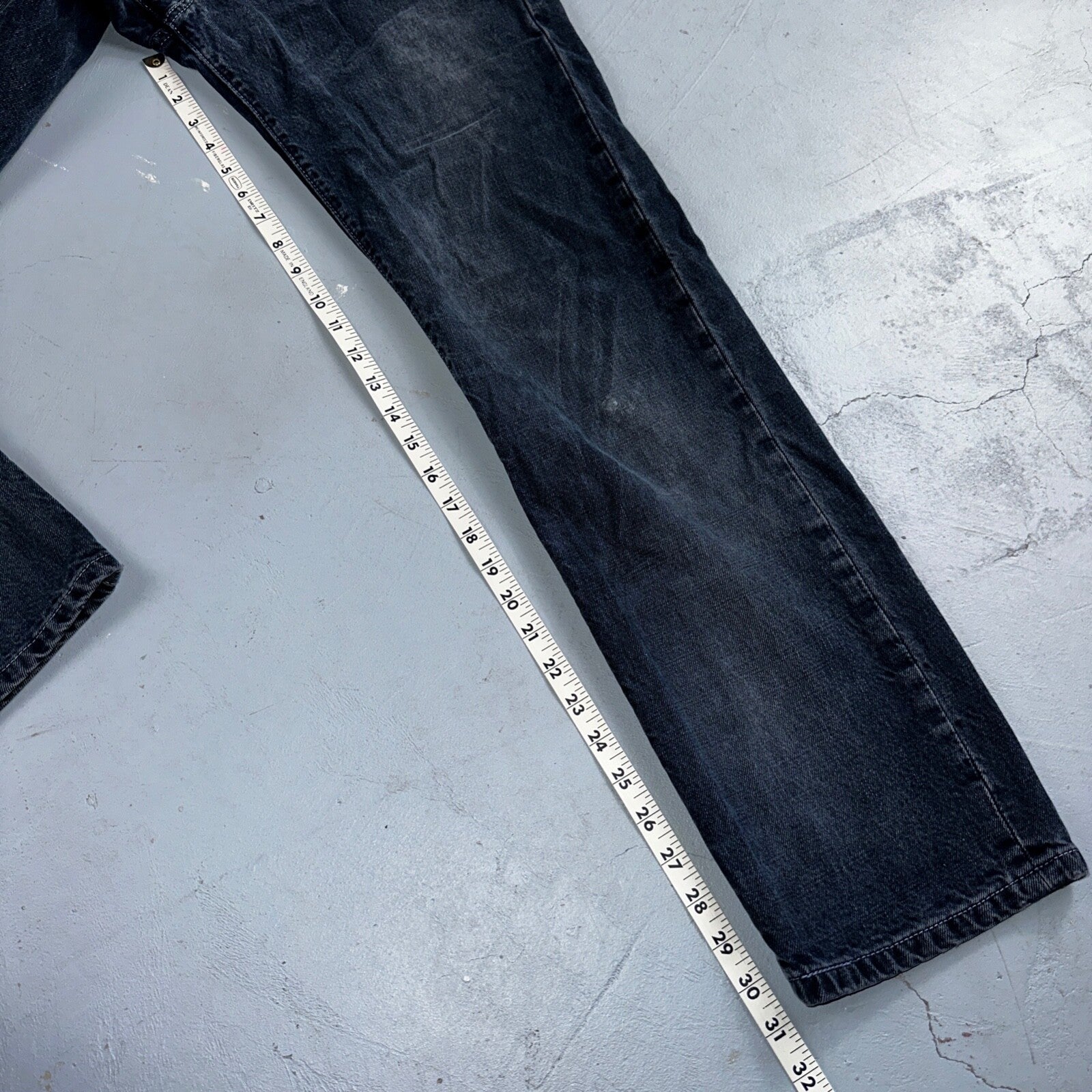 Levis 501 Vintage 90s Mexico Straight Leg Jeans 30x32 Y2K Dark Wash Act 29x31