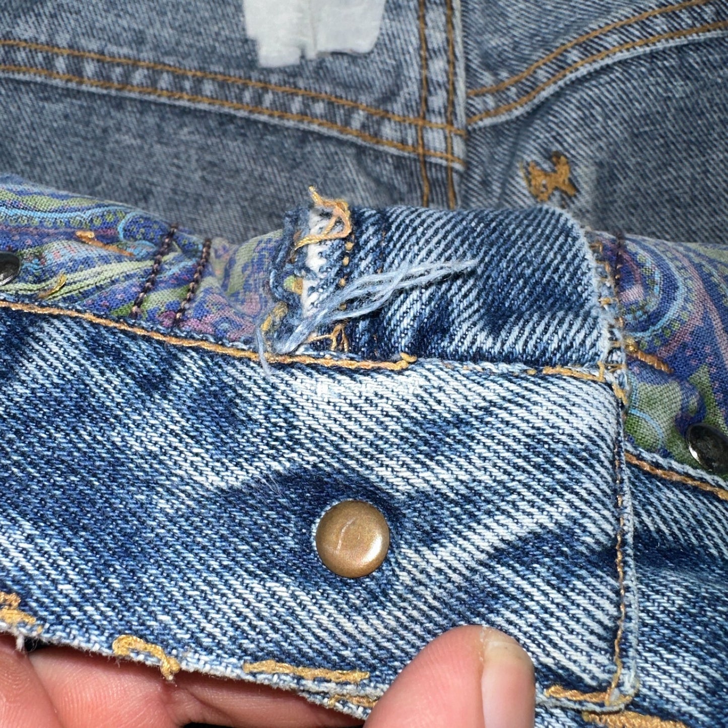 Vintage YSL Yves Saint Laurent Blue Denim Jeans Size 26x31 90s Womens Straight