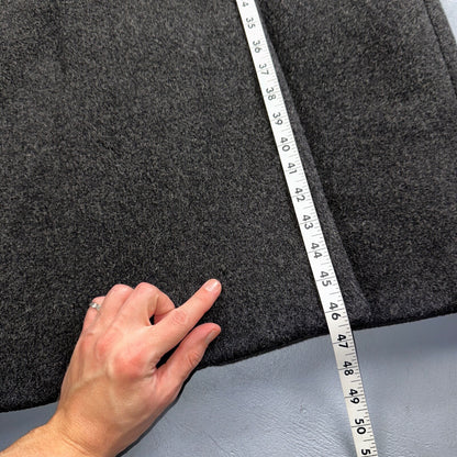 VTG Pavilion Petite Gray Coat  Womens  Double Breasted Long Trench Overcoat Sz L