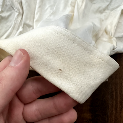 vtg Forge Munsingwear White 70s Shirt poly disco buttons cool white basic 60s