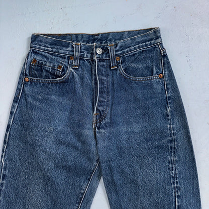 Levis 501 Vintage 80s Redline Selvedge USA XX Jeans Med Wash 27x34 Act 24x30