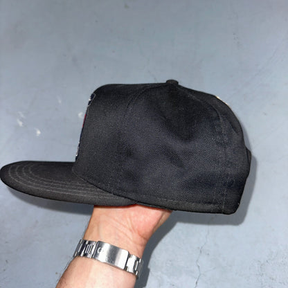 VTG 1990 NBA Finals Snapback Hat Blazers Black Red PDX USA Made Basketball Cap