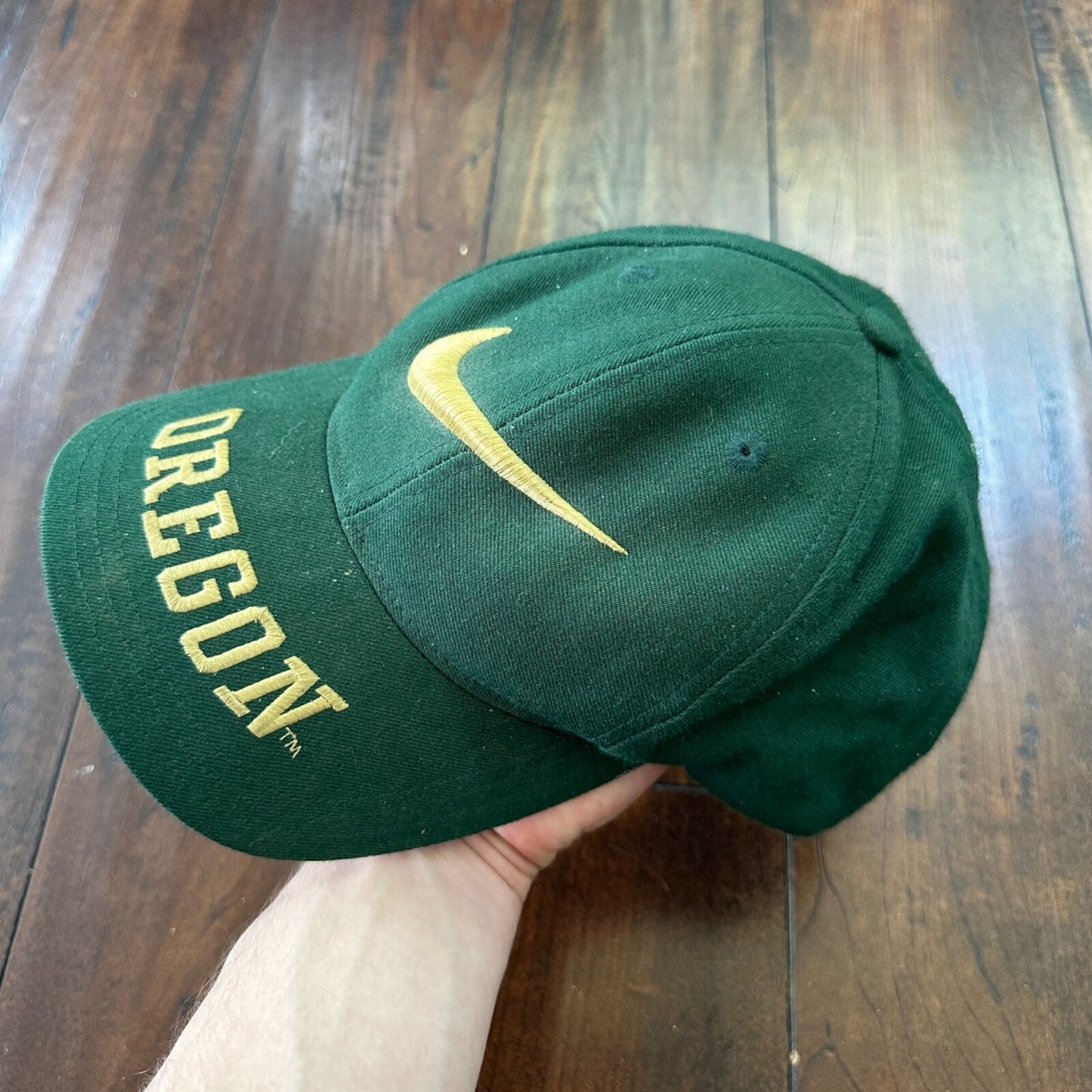 Oregon Nike Swoosh Vintage Hat Cap Snapback 90s Green Big Embroidery OSU Beavers