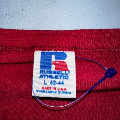 Stanford Soccer Russell Athletic USA VTG T Shirt Single Stitch Sports Red Graphi