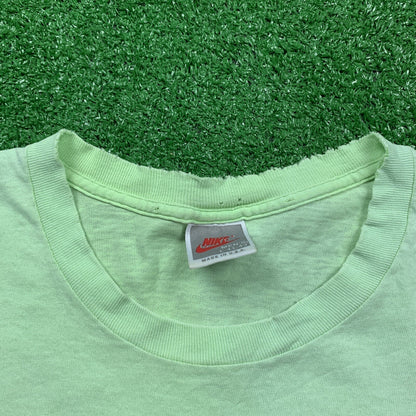 Vintage Nike T Shirt USA Rare Jordan Soccer 90s Running Green Sports Running