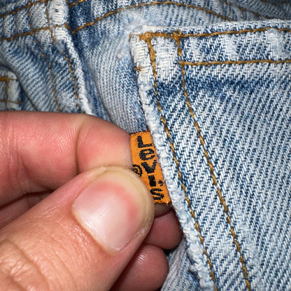 Levis 550 Vintage 90s USA Orange Tab Relaxed Blue Ligh Wash Jeans 36x32 Ac 33x30