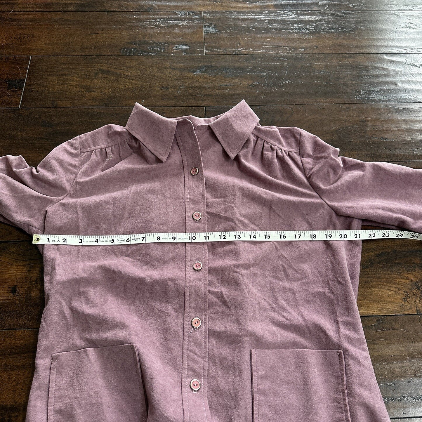 VTG Marty Gutmacker Soft Purple Button Down Shirt Disco Blouse Rockabilly 60s