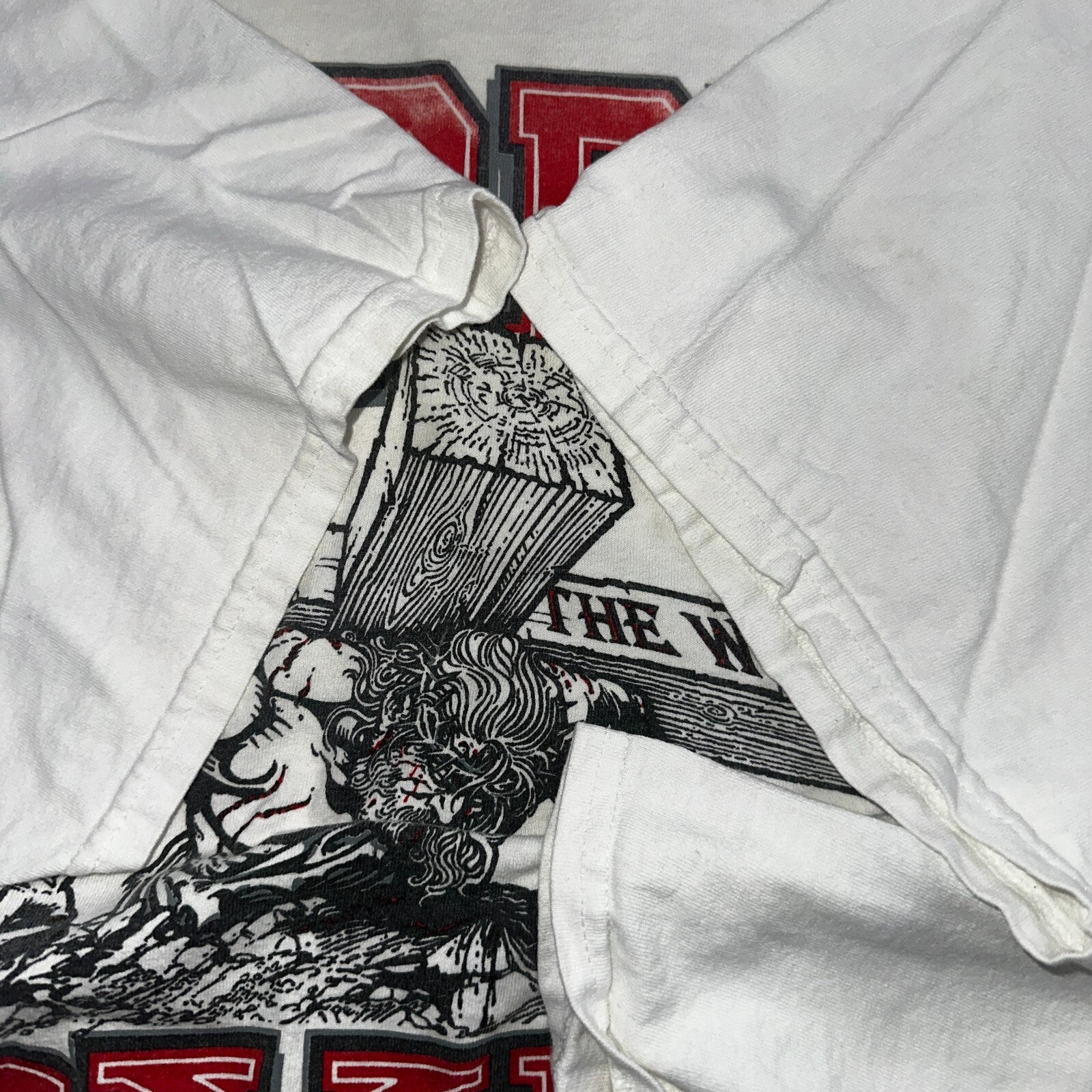 Rare Vintage 90s Living Epistles Lords Gym Graphic Jesus AOP Shirt 2XL Rap Band