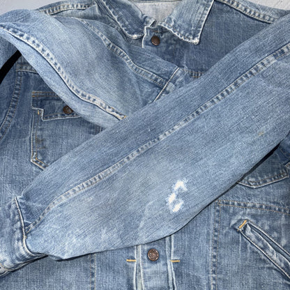 VTG Penneys Ranch Craft Selvedge Denim Jacket Cotton Type 2 Rockabilly 60s