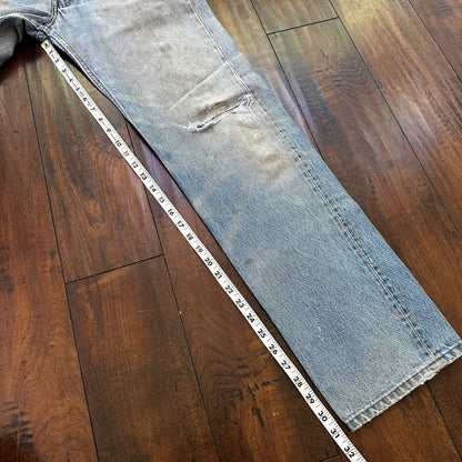 Levis 501 Vintage 90s Straight Leg XX USA Jeans 32x36 Thrashed Wash Act 30x31