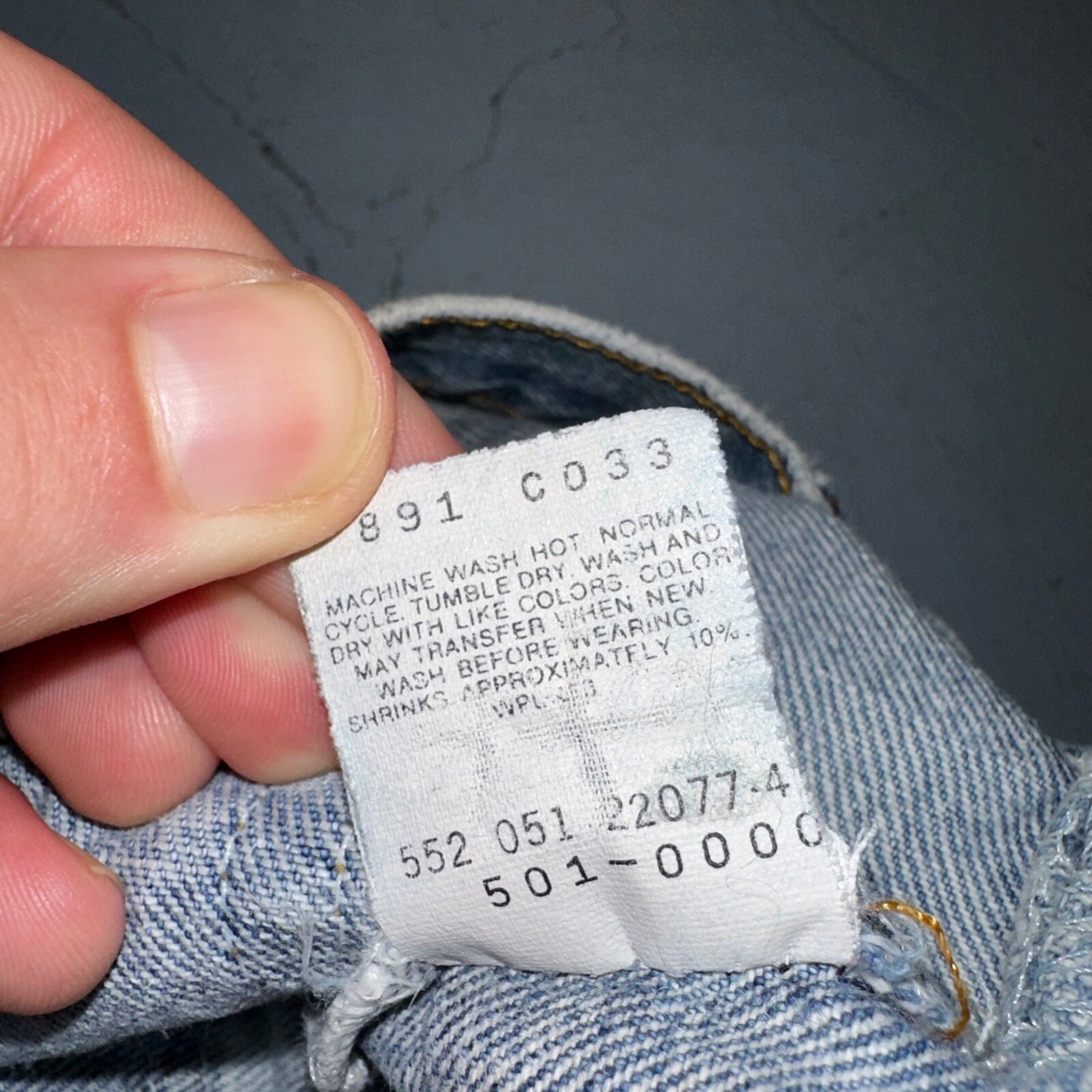 Levis 501 Vintage 90s USA XX Straight Leg Jeans Blue Light Wash 40x36 Act 36x31