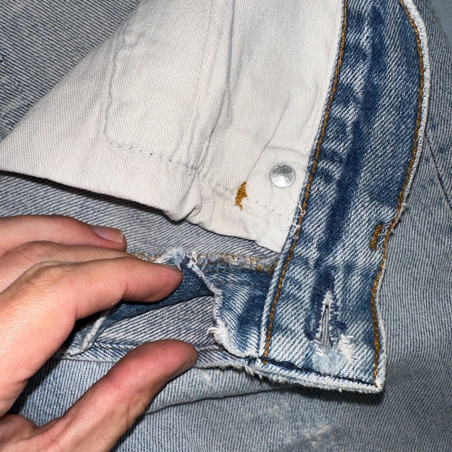 Levis 501 Vintage 80s USA XX 90s Straight Leg Jeans 33x36 Light Wash Act 30x31