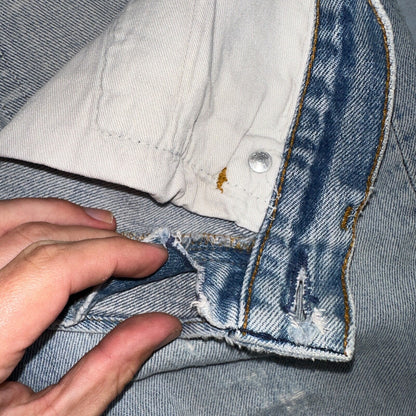 Levis 501 Vintage 80s USA XX 90s Straight Leg Jeans 33x36 Light Wash Act 30x31
