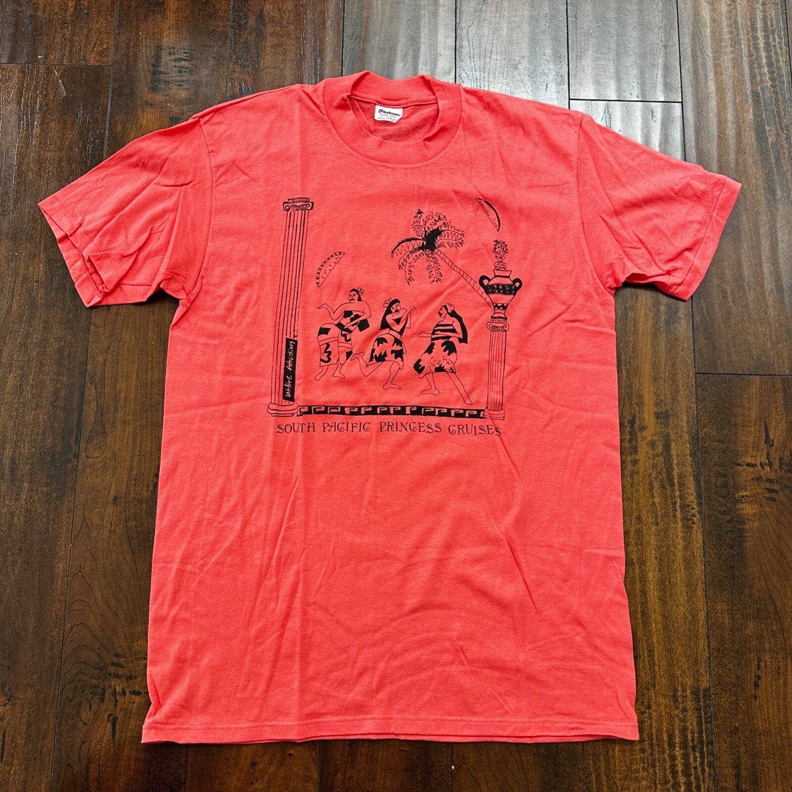 South Pacific Princess Cruises VTG T Shirt Mexico Travel USA Pink Hot Girls