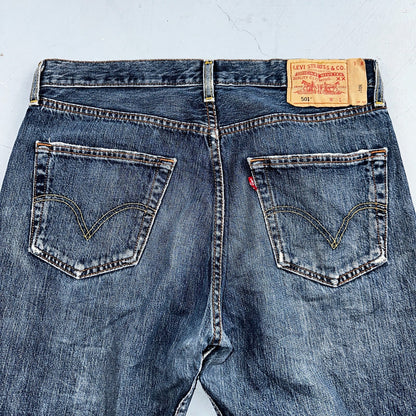 Levis 501 Vintage Y2K XX Straight Leg Jeans Blue Med Wash 33x32 Act 32x31