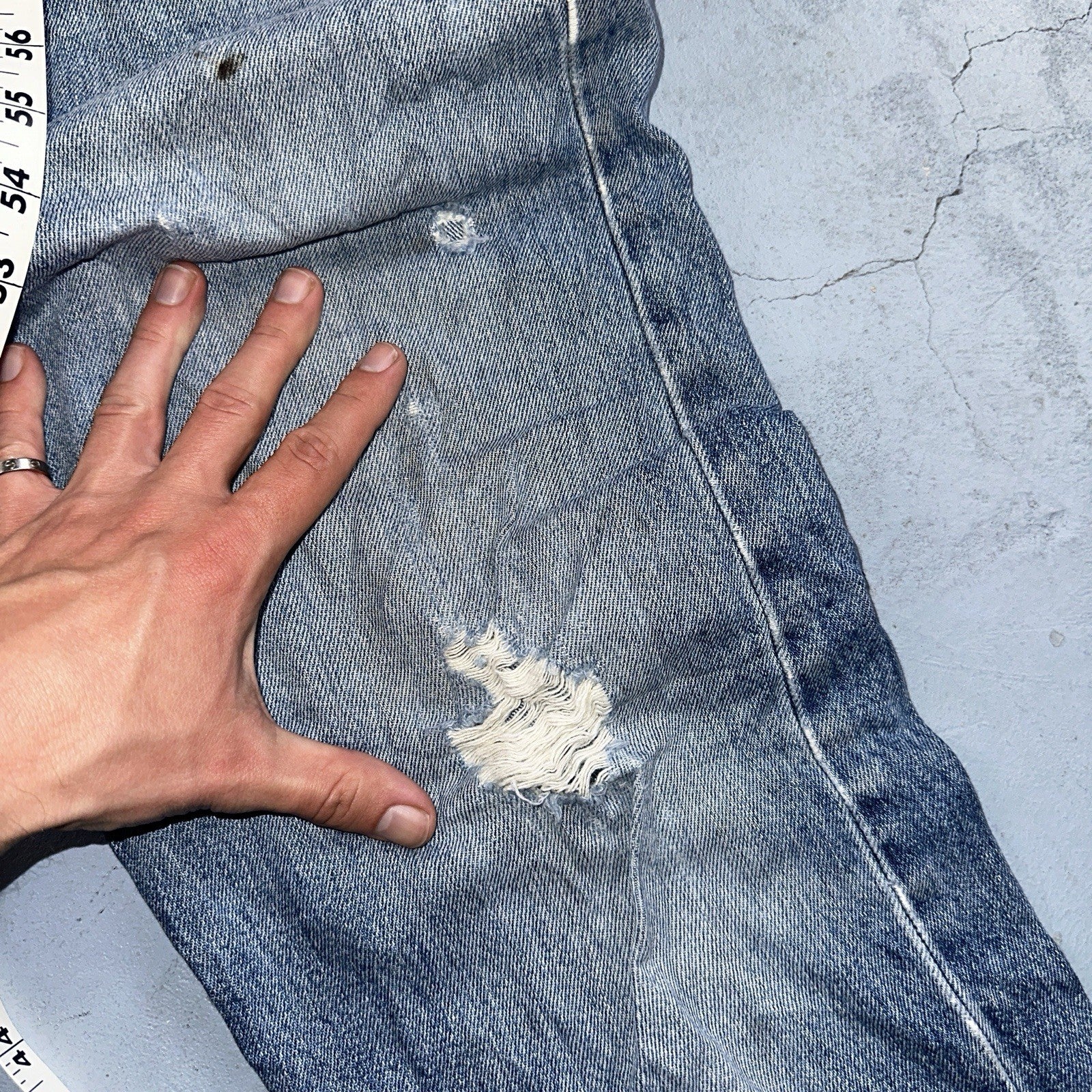 Levis 501 Vintage 90s Y2K XX Straight Leg Jeans Blue Med Wash 32x29 Act 31x28