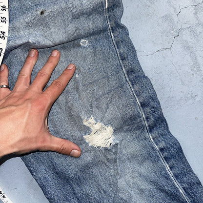 Levis 501 Vintage 90s Y2K XX Straight Leg Jeans Blue Med Wash 32x29 Act 31x28