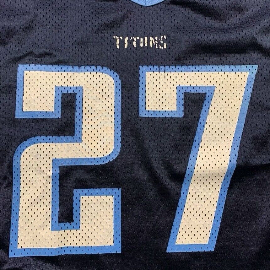 Vintage Eddie George #27 Tennessee Titans NFL Jersey Sword Logo Champion 52