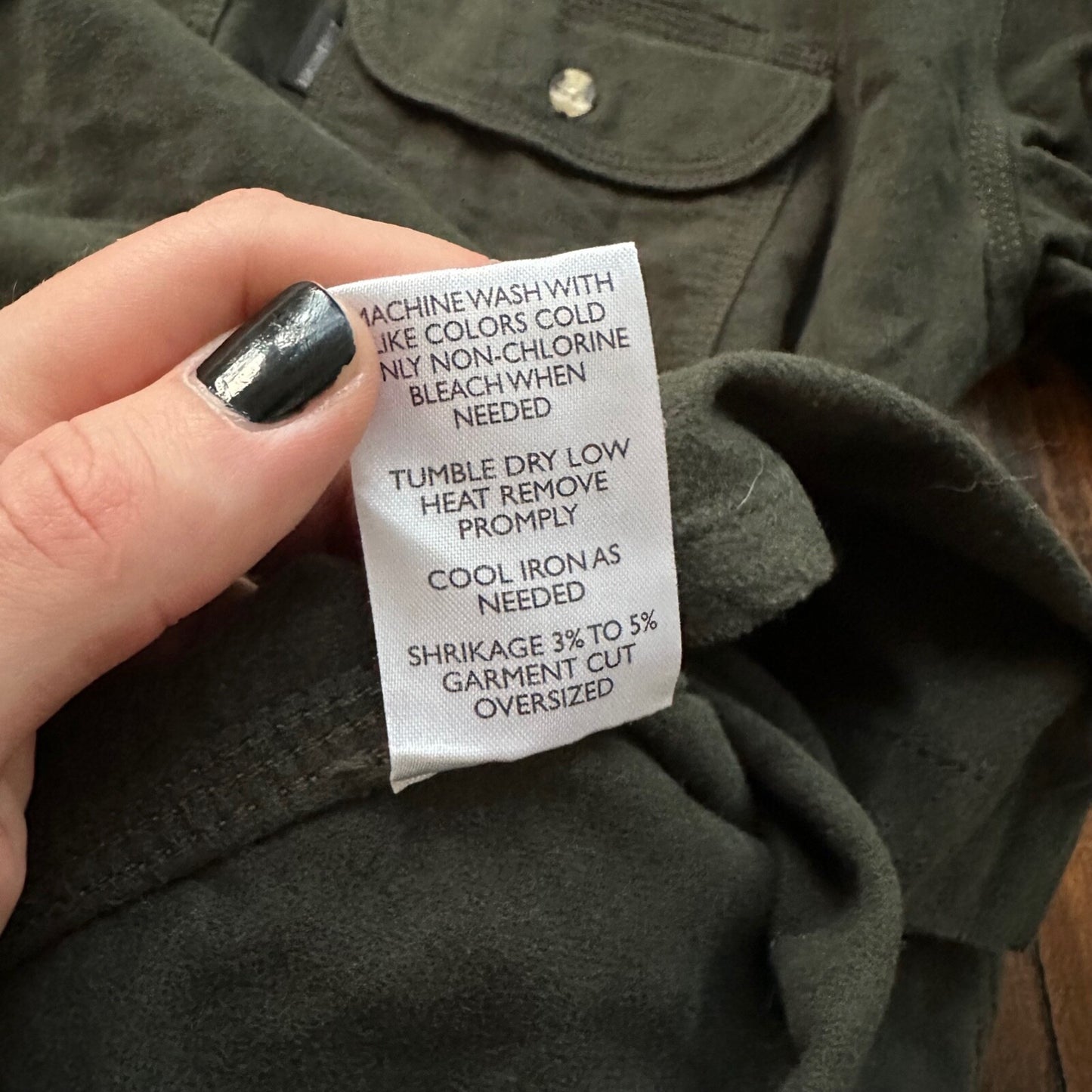 Five Brother Tallman Heavy Flannel Chamois Hunting Shirt Green Olive XL Tall VTG