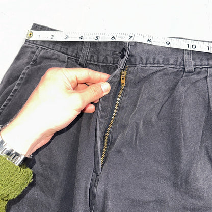 Vintage 90s J Crew Cotton Pencil Skirt 10 Black Front Office Career USA Preppy