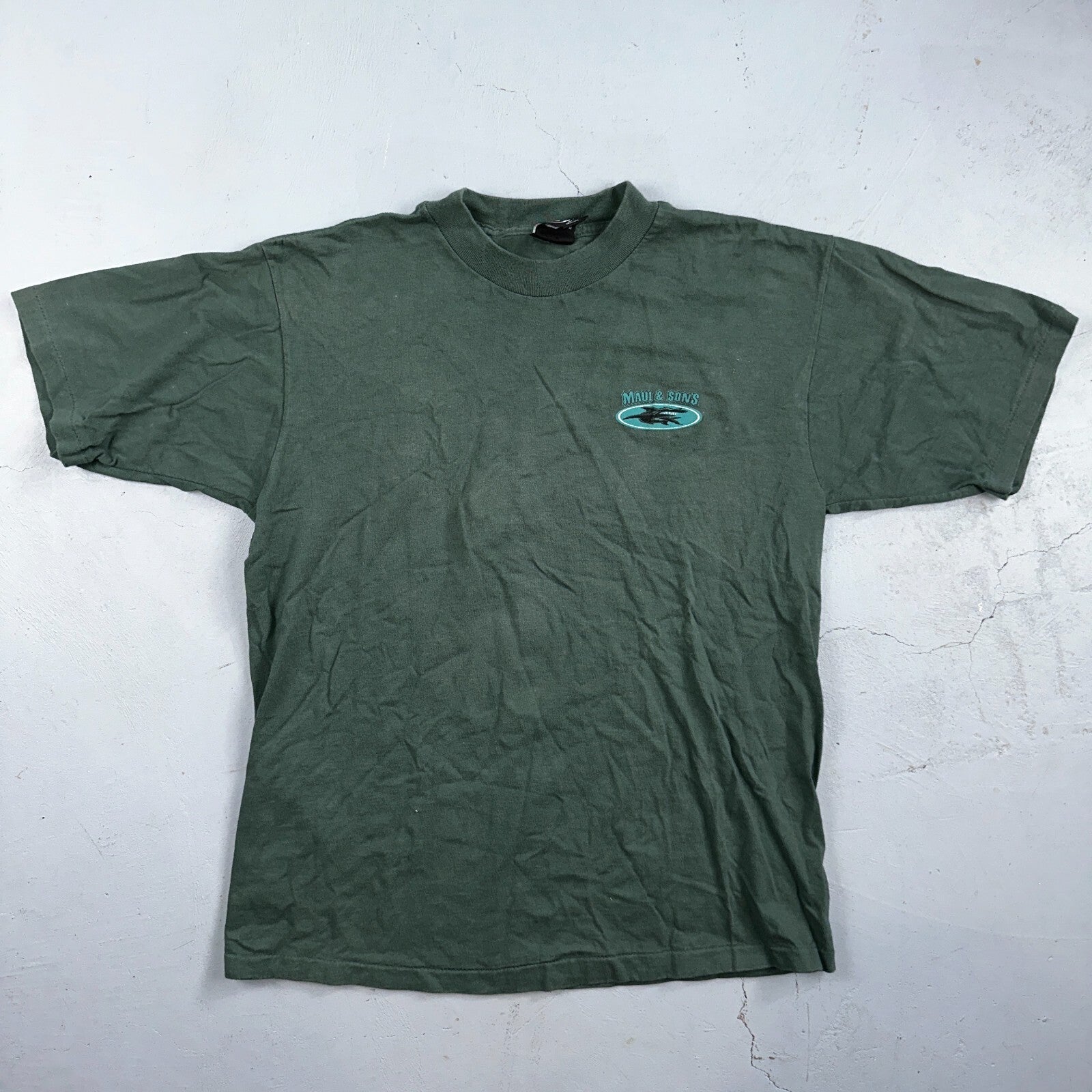 Maui & Sons Shark 90s VTG T Shirt Gameshark Ocean Hawaii USA Single Stitch