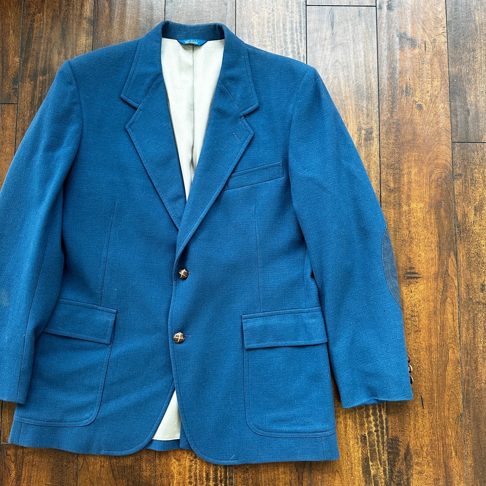 VTG Pendleton Jacket Blazer Men's 42 Blue 100% Pure Virgin Wool USA Western 70s