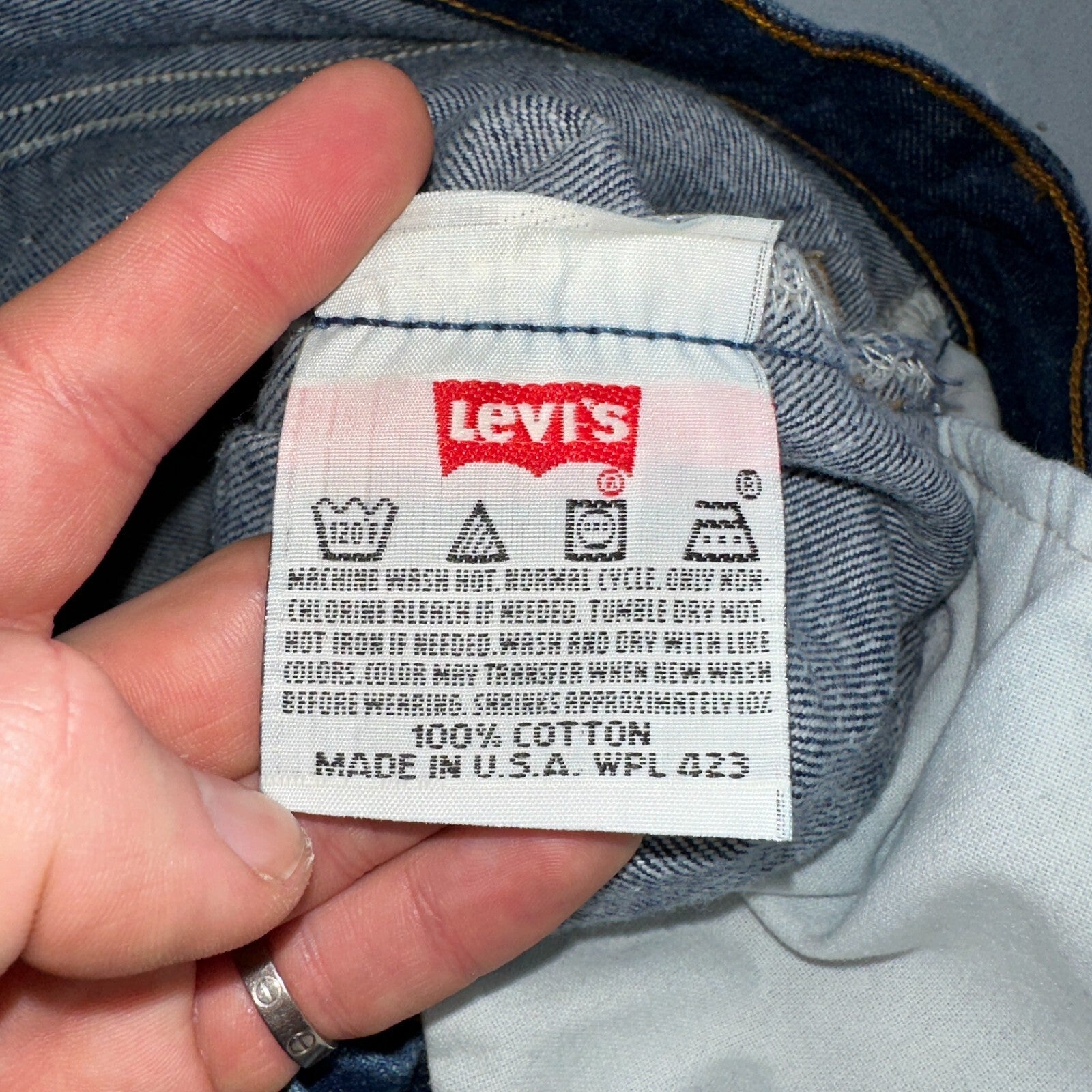 Levis 501 Vintage 90s USA XX Straight Leg Jeans Blue Dark Wash 34x34 Act 31x31