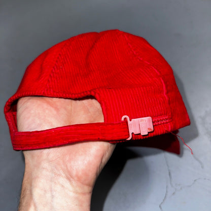 Power Rents Corduroy VTG Hat Cap Snapback Oregon Portland Red Calhead Trucker