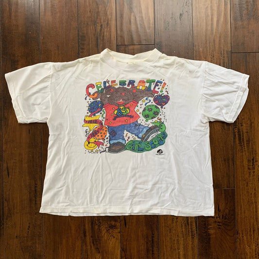 Girl Scouts Grateful Dead Bear Vintage T Shirt Hippie Rainbow Stoner 90s Trippy