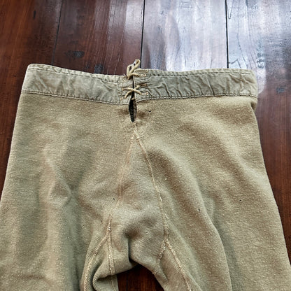 VTG WWII US Military Thermal Wool Pants Joggers Sweatpants 1940s USN Green